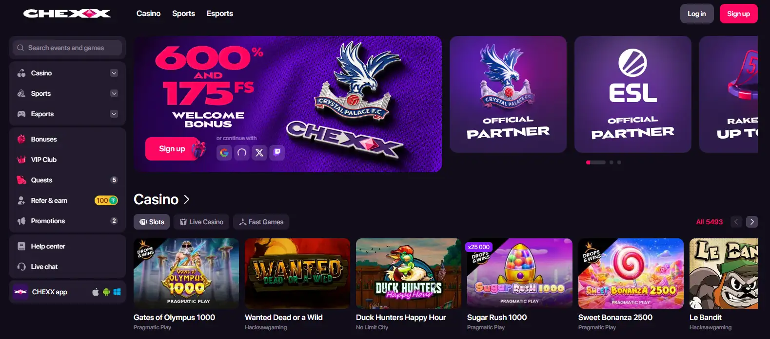 CHEXX Games: Slots, Crash Games and Providers